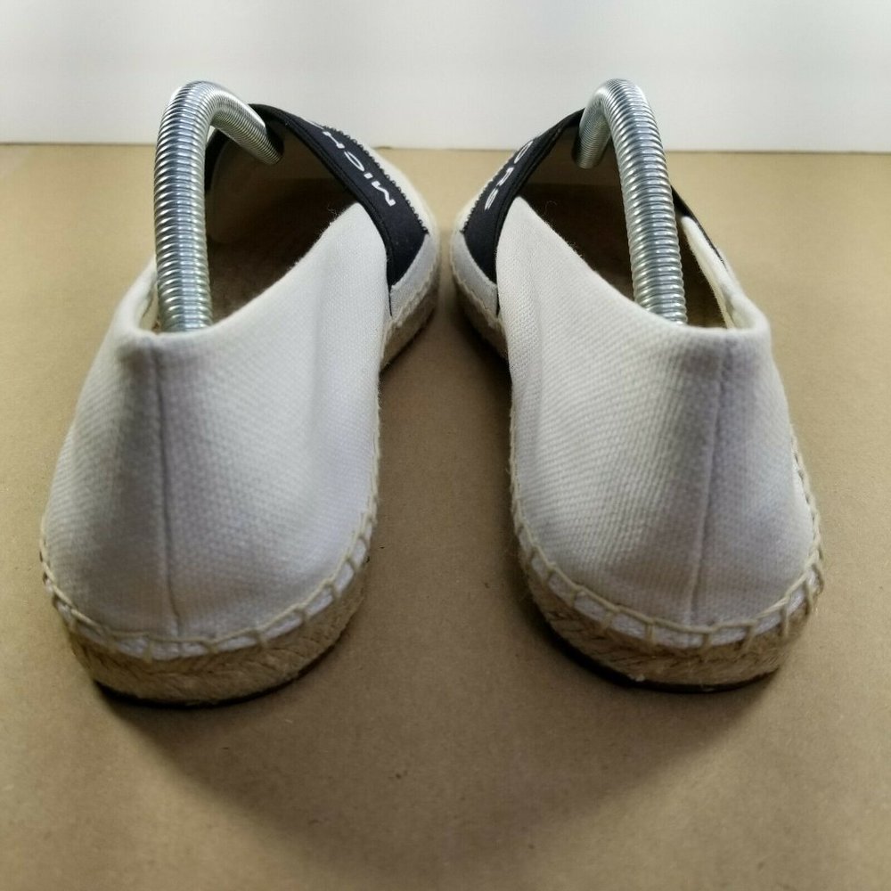 Michael Kors Slip-On Flats Espadrilles Women's Shoes Size 7.5 White/Black New - Picture 2 of 8